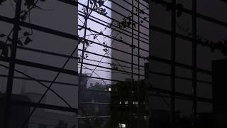 Thunderstorm Sounds and Views from My Balcony||Soothing Rain Sounds and Views|| #rain #ytshorts