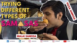 Trying Different Types of Samosas in Noida for just ₹22/- | Noida Sector-15 | Kube India