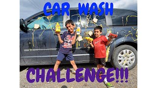 Car Wash Challenge Video with Taran & Taymur!