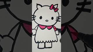 Hello Kitty  Drawing And Colouring|| AwesomeDrawingClips|| Drawing And Painting||ArtWork