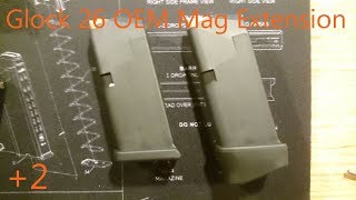 Glock 26 OEM Magazine Extension (Plus 2)