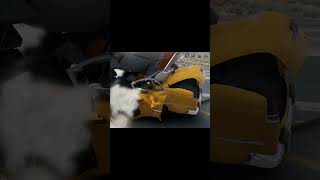 V8 cab crash with a concrete mixer - BeamNg Drive