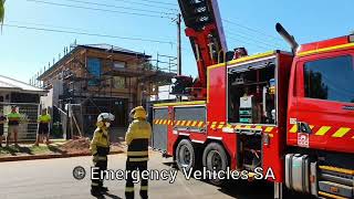 SAMFS Scania P400 Combination Aerial Pumping Appliance Oakden #303 packing up after rescue