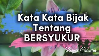 KATA BIJAK TENTANG BERSYUKUR