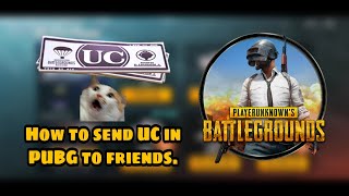 How to send UC in PUBG to friends