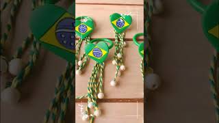 Diy - Copa do Mundo - Como fazer um porta guardanapo para enfeitar sua mesa do Brasil - Bora Brasil