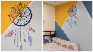 Dream catcher wall painting I How to paint dream catcher