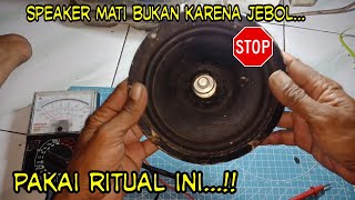 Cara memperbaiki Speaker yang rusak.