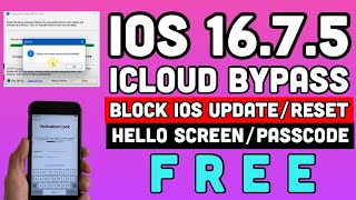 Free Tool iOS 16.7.5 iCloud bypass | After Bypass iCloud Block iOS Update and Reset Button |