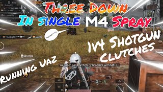 #shorts 3 Down in Single Spray Running Uaz Headshots 🔥 | 1vs4 Shotgun Clutch This is How Hacker Play