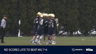 Notre Dame takes down Marquette 7-6