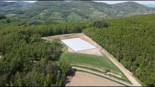 Installation d'une citerne souple semi-enterrée, 10 000 m3 | Labaronne-Citaf