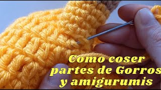 😍Crochet fácil  como coser o unir las partes de  los amigurumis paso a paso 😍