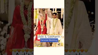 Aditi Rao Hydari & Siddharth Wedding💛🧡😍#wedding#aditiraohydari#married#couple#trending#shorts#viral