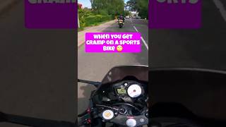 Getting cramp on a sports bike, just style it out 😎 #motorcycle #motovlog #kawasaki #yamaha