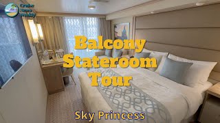 Tour a Balcony Stateroom on the Sky Princess Cruises