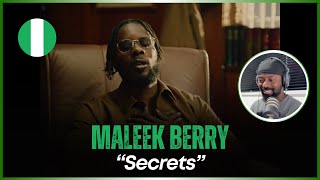 PURE AFROBEATS! 🚨🇳🇬 | Maleek Berry - Secrets (Official Video) | Reaction