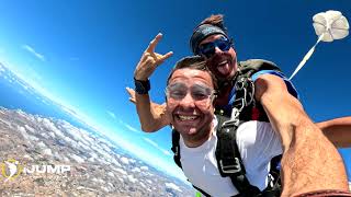 Luis First Skydive! Tandem Jump from 10000 feet at iJump Gran Canaria