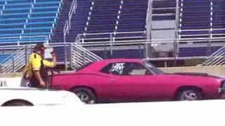 pink cuda drag race