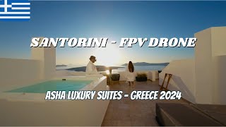 Asha Luxury Suites, Fira, Santorini, Greece || FPV Drone 4K 2024