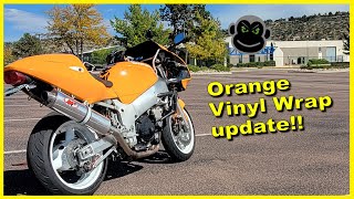 Orange Vinyl Wrap Project | 97 Suzuki GSXR 600 SRAD