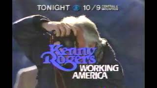 Kenny Rogers Working America, Tonight on CBS [Commercial Ad 1988]