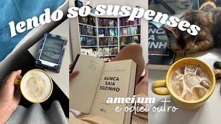 Lendo só livros de suspense por 1 semana | Vlog de leitura