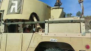 High Mobility Multipurpose wheeled vehicles on Highway (6)Israel.Cross Israel-Highway.#IDF#Troops#