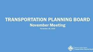 TPB Meeting - November 18, 2020