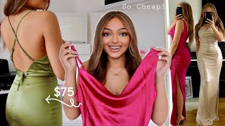 AFFORDABLE PROM DRESSES Try On Haul (under $100) | Choose My Prom Dress ! Club L London ad | KASHA