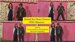 Mega Power Star Ram Charan With Wife Arrives At jamnagar Airport For Anant-Radhika Pre-Wedding Bash