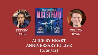 Steven Sater and Colton Ryan IG Live — Alice by Heart