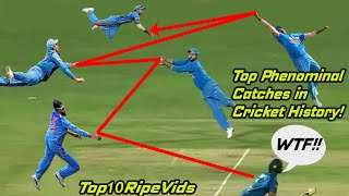 Top phenominal catches in cricket history of all time | Top acrobatic catches in cricket history