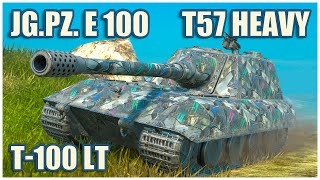 Jagdpanzer E 100, T57 Heavy & Т-100 ЛТ • WoT Blitz Gameplay