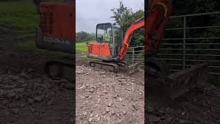 Pel-Job mini digger making new entrance to field #minidigger #shorts