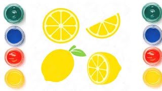 how to draw lemon clipart summer l easy step by step l Hina drawing