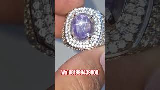 Natural colour change sapphire srilanka 7,25crt blue to purple  ring perak micro / gemstone