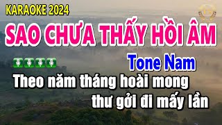 Karaoke Sao Chưa Thấy Hồi Âm Tone Nam Nhạc Sống | Sinh Nguyễn Karaoke