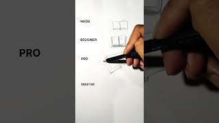 How to draw an open book in different levels 🔥#shorts #viral