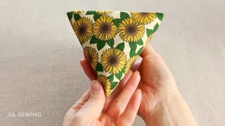 Triangle Pouch🌻✨ | DIY | Quick and Easy Sewing