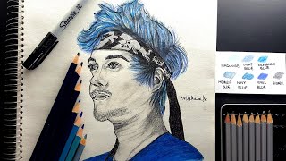 How To Draw NINJA Fortnite Easy | Step-by-step Tutorial On Drawng Tyler Belvins - Streamer, Youtuber