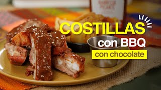 Costillas con BBQ y chocolate