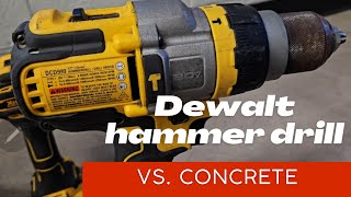 Dewalt hammer drill vs. Concrete  #laundromat #laundry  #iowa #camanche #convenience