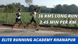 36 KMS LONG Run in preparation for Tata Mumbai Marathon 2024 | Elite Running Academy Khanapur