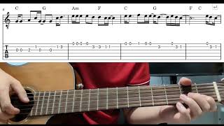 Let It Be (The Beatles) - Easy Beginner Guitar Tab With Playthrough Tutorial Lesson