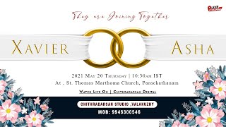 Xavier WEDS Asha | Wedding Live | 20 - 05 - 2021