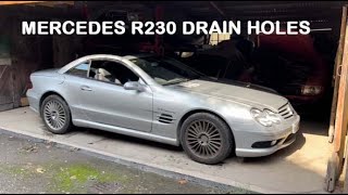 Mercedes R230 500SL SL55 drain holes