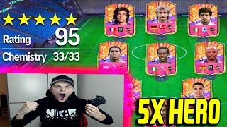 EA FC 25 (FIFA 25): WELTREKORD! 5x HEROS in FULL HERO 121 Rated FUT DRAFT Challenge! Ultimate Team