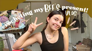 putting together my bff's birthday present vlog / crocheting a flower pot 🌻