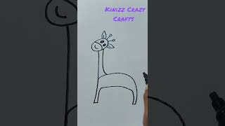 how to draw giraffe # #easydrawing #drawing #viralshorts